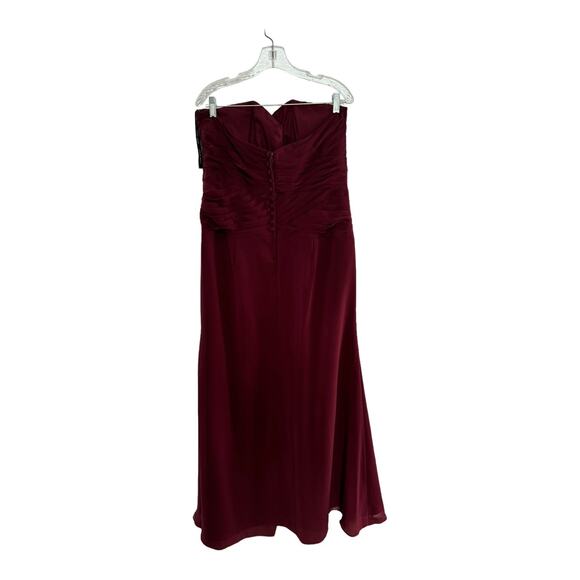 NWT Alfred Angelo 7381L Sweetheart Bridesmaid Dress in Mahogany size 18 - Picture 8 of 12